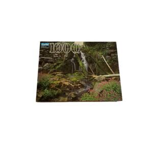 Vintage Guild Hasbro 1000 Piece Jigsaw Puzzle Mount Rainier Waterfall Scenic